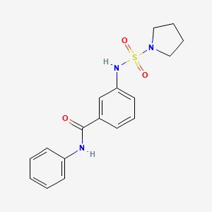 molecular formula C17H19N3O3S B12887394 N-Phenyl-3-[(pyrrolidine-1-sulfonyl)amino]benzamide CAS No. 90233-67-3