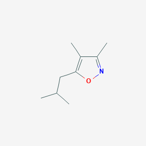 molecular formula C9H15NO B12887416 5-Isobutyl-3,4-dimethylisoxazole 