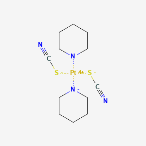 molecular formula C12H20N4PtS2 B12887423 cis-Bis(piperidine)bis(thiocyanato)platinum 