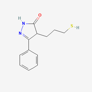 5-Phenyl-4-(3-sulfanylpropyl)-2,4-dihydro-3h-pyrazol-3-one