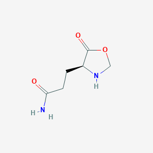 molecular formula C6H10N2O3 B12887476 (S)-3-(5-Oxooxazolidin-4-yl)propanamide CAS No. 350496-66-1