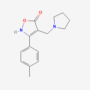 5(2H)-Isoxazolone, 3-(4-methylphenyl)-4-(1-pyrrolidinylmethyl)-