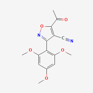 5-Acetyl-3-(2,4,6-trimethoxyphenyl)-1,2-oxazole-4-carbonitrile