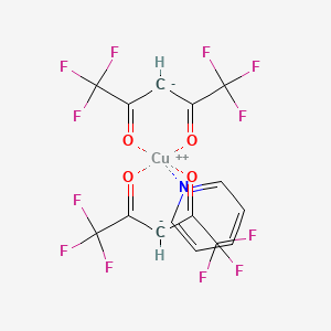 molecular formula C15H7CuF12NO4 B12887575 Copper, bis(1,1,1,5,5,5-hexafluoropentane-2,4-dionato)(pyridine)- 