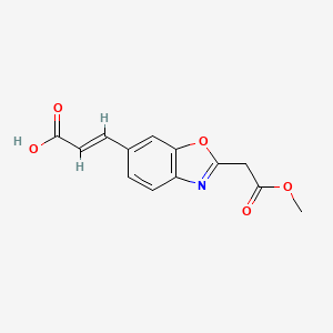 2-(2-Methoxy-2-oxoethyl)benzo[d]oxazole-6-acrylic acid