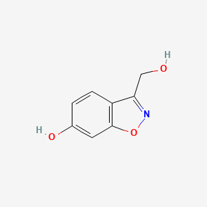 molecular formula C8H7NO3 B12887604 3-(Hydroxymethyl)benzo[d]isoxazol-6-ol 