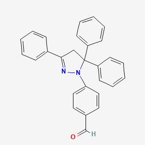 4-(3,5,5-Triphenyl-4,5-dihydro-1H-pyrazol-1-yl)benzaldehyde