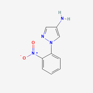 molecular formula C9H8N4O2 B12887668 1-(2-Nitrophenyl)-1H-pyrazol-4-amine CAS No. 62537-80-8