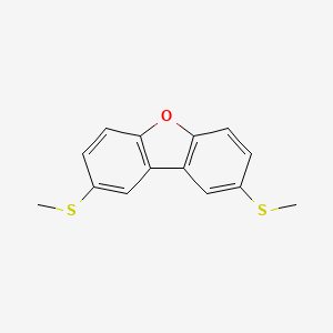 molecular formula C14H12OS2 B12887676 2,8-Bis(methylthio)dibenzo[b,d]furan CAS No. 87964-68-9