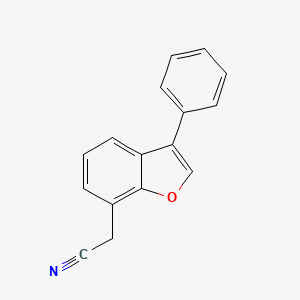 molecular formula C16H11NO B12887690 2-(3-Phenylbenzofuran-7-yl)acetonitrile 