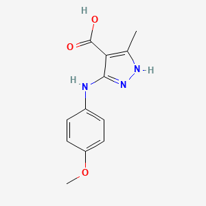 3-(4-methoxyanilino)-5-methyl-1H-pyrazole-4-carboxylic acid