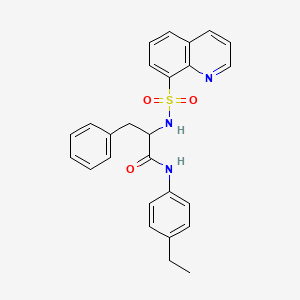 N-(4-Ethylphenyl)-3-phenyl-2-(quinoline-8-sulfonamido)propanamide