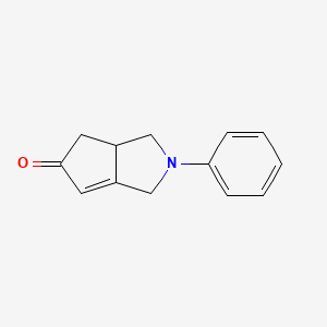 molecular formula C13H13NO B12887761 2-Phenyl-2,3,3a,4-tetrahydrocyclopenta[c]pyrrol-5(1H)-one 