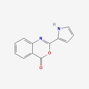 molecular formula C12H8N2O2 B12887773 2-(2H-Pyrrol-2-ylidene)-1,2-dihydro-4H-3,1-benzoxazin-4-one CAS No. 89812-78-2