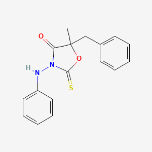 3-Anilino-5-benzyl-5-methyl-2-sulfanylidene-1,3-oxazolidin-4-one