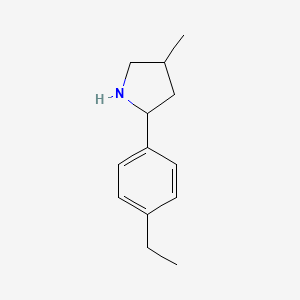 molecular formula C13H19N B12887850 2-(4-Ethylphenyl)-4-methylpyrrolidine 