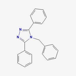 molecular formula C21H17N3 B12887891 4H-1,2,4-Triazole, 3,5-diphenyl-4-(phenylmethyl)- CAS No. 28193-90-0