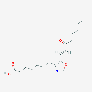 molecular formula C18H27NO4 B12887904 7-(5-(3-Oxooct-1-en-1-yl)oxazol-4-yl)heptanoic acid 