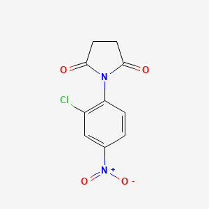 molecular formula C10H7ClN2O4 B12887911 1-(2-Chloro-4-nitrophenyl)pyrrolidine-2,5-dione CAS No. 35581-03-4