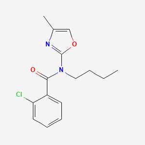 molecular formula C15H17ClN2O2 B12887912 N-Butyl-2-chloro-N-(4-methyl-1,3-oxazol-2-yl)benzamide CAS No. 57067-84-2