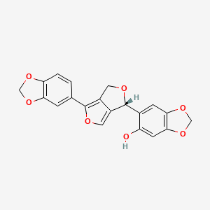 (S)-6-(4-(Benzo[d][1,3]dioxol-5-yl)-1,3-dihydrofuro[3,4-c]furan-1-yl)benzo[d][1,3]dioxol-5-ol