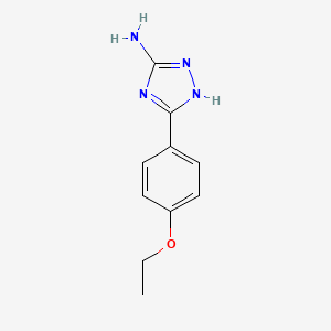 molecular formula C10H12N4O B12887925 5-(4-ethoxyphenyl)-1H-1,2,4-triazol-3-amine CAS No. 502685-46-3