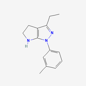 molecular formula C14H17N3 B12887934 3-Ethyl-1-(m-tolyl)-1,4,5,6-tetrahydropyrrolo[2,3-c]pyrazole 