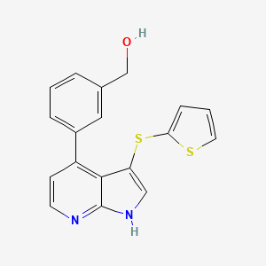 Benzenemethanol, 3-[3-(2-thienylthio)-1H-pyrrolo[2,3-b]pyridin-4-yl]-