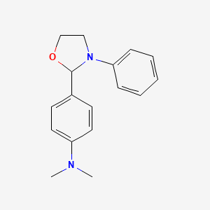 molecular formula C17H20N2O B12887975 N,N-Dimethyl-4-(3-phenyl-1,3-oxazolidin-2-yl)aniline CAS No. 74395-21-4