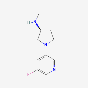 molecular formula C10H14FN3 B12888001 (S)-1-(5-Fluoropyridin-3-yl)-N-methylpyrrolidin-3-amine 