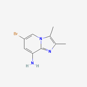 molecular formula C9H10BrN3 B1288801 6-Bromo-2,3-dimethylimidazo[1,2-a]pyridin-8-ylamine CAS No. 212268-15-0