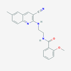 N-(2-((3-Cyano-6-methylquinolin-2-yl)amino)ethyl)-2-methoxybenzamide