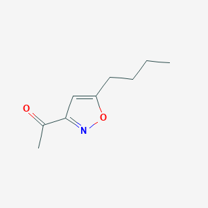 molecular formula C9H13NO2 B12888038 1-(5-Butylisoxazol-3-yl)ethanone 