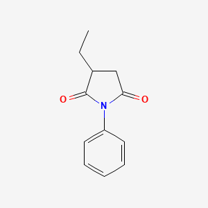 molecular formula C12H13NO2 B12888041 3-Ethyl-1-phenylpyrrolidine-2,5-dione 