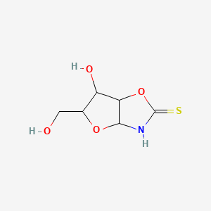 6-Hydroxy-5-(hydroxymethyl)tetrahydrofuro(2,3-d)(1,3)oxazole-2(3H)-thione