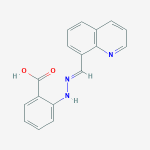 2-(2-(Quinolin-8-ylmethylene)hydrazinyl)benzoic acid