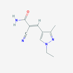 2-Cyano-3-(1-ethyl-3-methyl-1H-pyrazol-4-yl)acrylamide