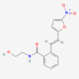 N-(2-Hydroxyethyl)-2-(2-(5-nitrofuran-2-yl)vinyl)benzamide