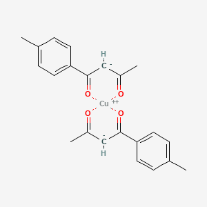 molecular formula C22H22CuO4 B12888095 Copper;1-(4-methylphenyl)butane-1,3-dione 