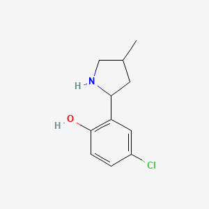 4-Chloro-2-(4-methylpyrrolidin-2-yl)phenol