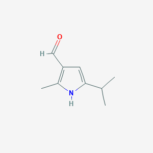 molecular formula C9H13NO B12888153 5-Isopropyl-2-methyl-1H-pyrrole-3-carbaldehyde 