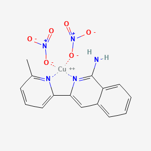 [3-(6-Methyl-2-pyridinyl)-1-isoquinolinamine-N2,N3]bis(nitrato-O)copper