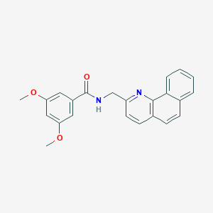 molecular formula C23H20N2O3 B12888158 N-(Benzo[h]quinolin-2-ylmethyl)-3,5-dimethoxybenzamide CAS No. 61770-03-4