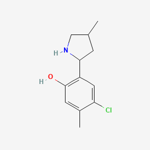 4-Chloro-5-methyl-2-(4-methylpyrrolidin-2-yl)phenol