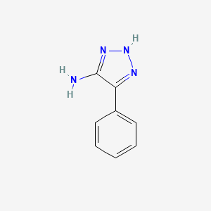 molecular formula C8H8N4 B12888198 4-Phenyl-1H-1,2,3-triazol-5-amine 