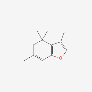 molecular formula C12H16O B12888210 3,4,4,6-Tetramethyl-4,5-dihydro-1-benzofuran CAS No. 89880-37-5