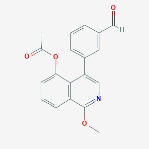 4-(3-Formylphenyl)-1-methoxyisoquinolin-5-yl acetate