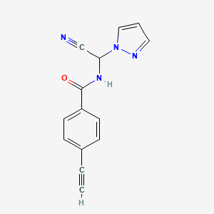 N-(Cyano(1H-pyrazol-1-yl)methyl)-4-ethynylbenzamide