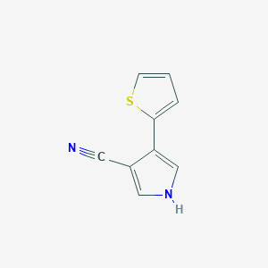 molecular formula C9H6N2S B12888248 4-(Thiophen-2-yl)-1H-pyrrole-3-carbonitrile CAS No. 87388-71-4