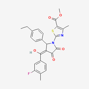 Methyl 2-(2-(4-ethylphenyl)-3-(3-fluoro-4-methylbenzoyl)-4-hydroxy-5-oxo-2,5-dihydro-1H-pyrrol-1-yl)-4-methylthiazole-5-carboxylate